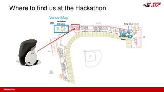 Where to find us at the HackathonAT&T Shape Hackathon Sponsor Information
Venue Map
Hackathon
Stage
Help Desk
Hackathon
Entrance
 