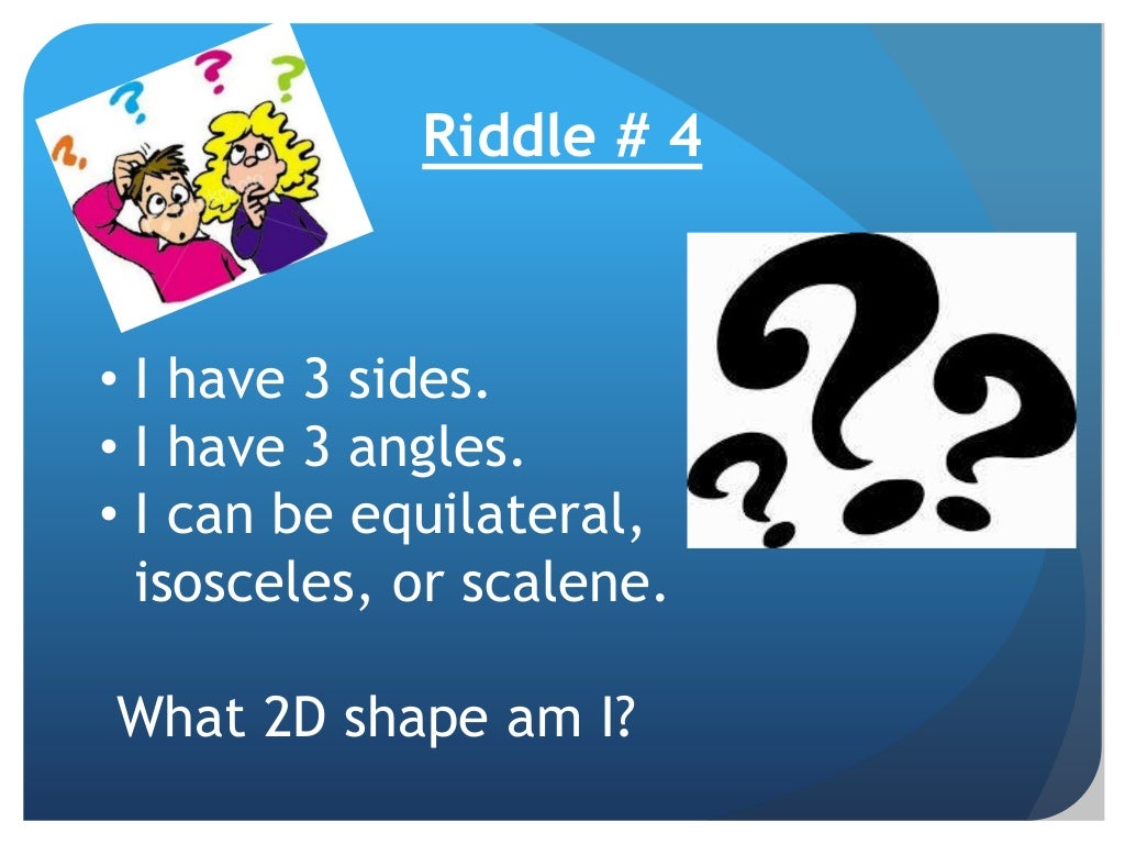 Shapes riddles grade 2