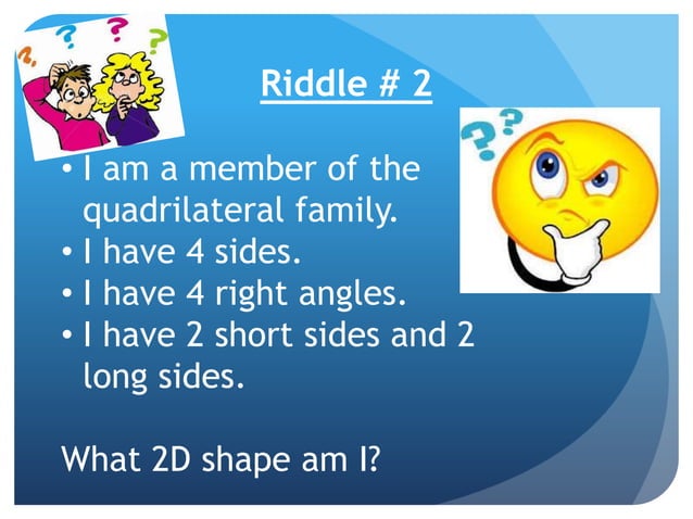 Shapes riddles grade 2 | PPT | Free Download
