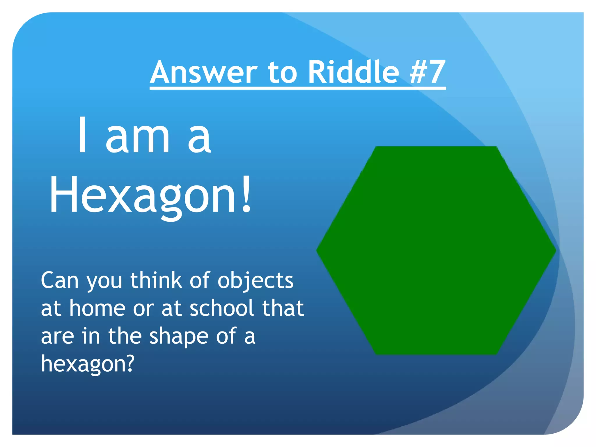 Shapes riddles grade 2 | PPTX