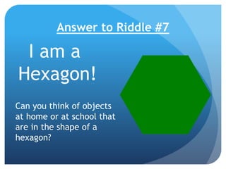 Shapes riddles grade 2 | PPTX