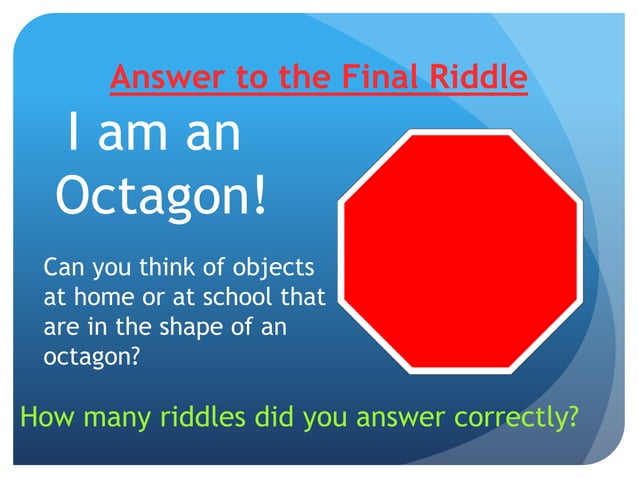 Shapes riddles grade 2 | PPTX