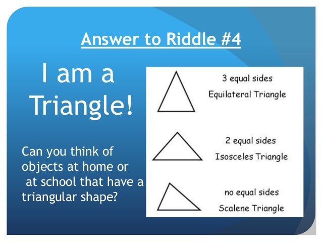 Shapes riddles grade 2