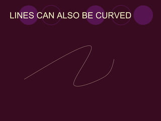 LINES CAN ALSO BE CURVED