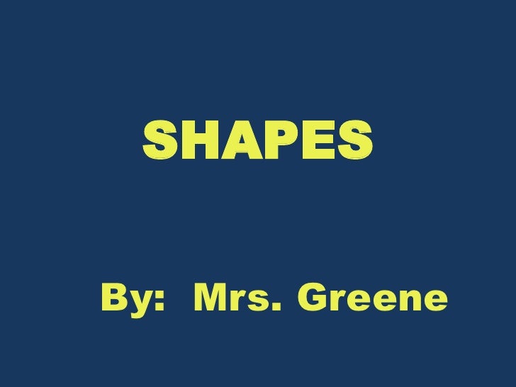 Shapes for kindergarten
