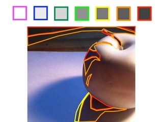 step 2   Choose seven different colored markers, then outline each of your squares
         above in a different color.


step 3   Identify areas in the drawing below which match the value of the darkest box
         in your value scale, then outline those areas with the corresponding marker
         color. Once you have identiﬁed all the areas with that value, repeat the
         process for each value in your value scale!
 