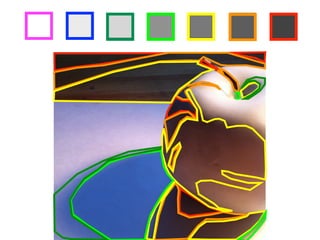 step 2 Choose seven different colored markers, then outline each of your squares 
above in a different color. 
step 3 Identify areas in the drawing below which match the value of the darkest box 
in your value scale, then outline those areas with the corresponding marker 
color. Once you have identified all the areas with that value, repeat the 
process for each value in your value scale! 
 