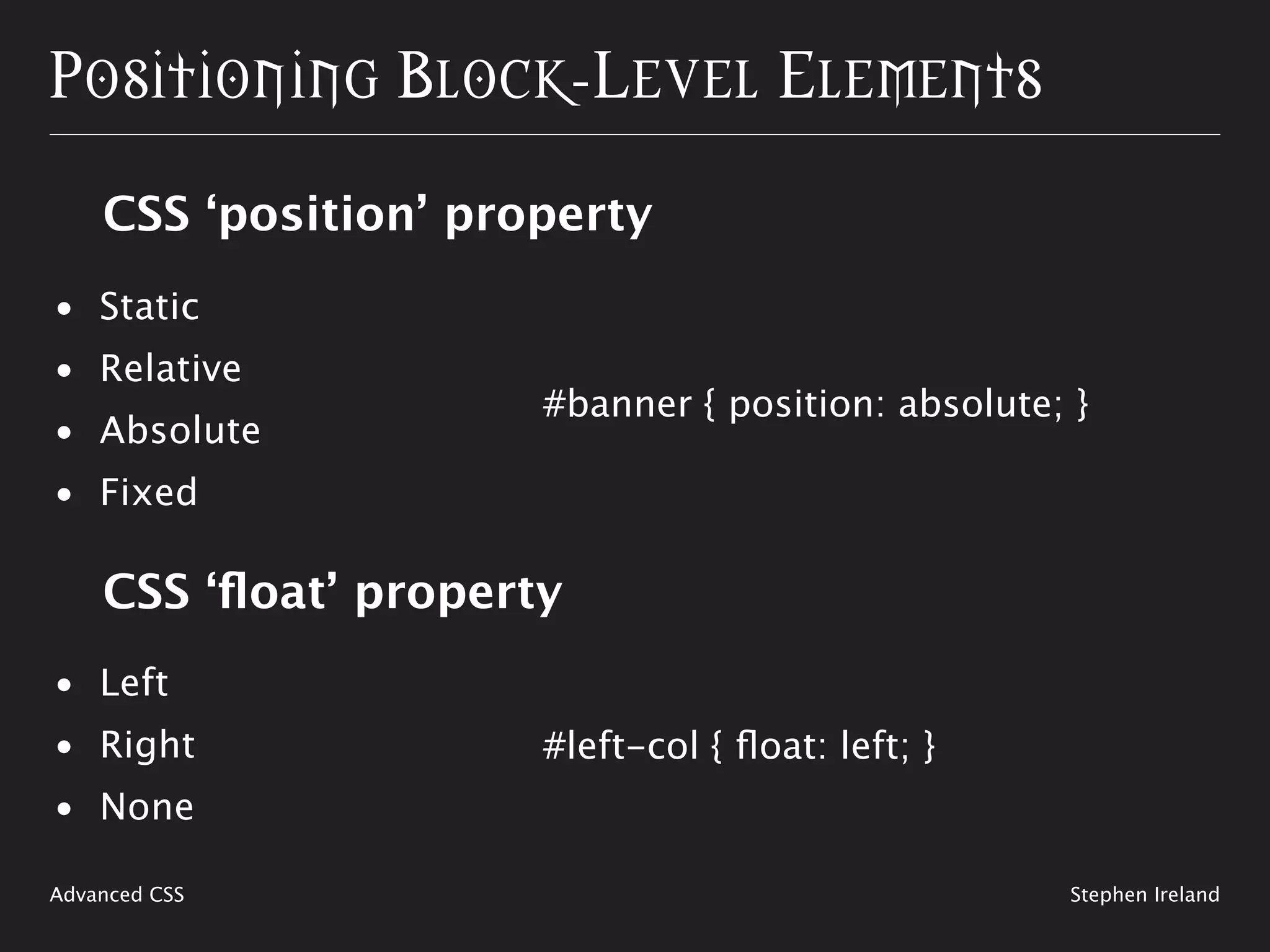 Shaping Up With CSS