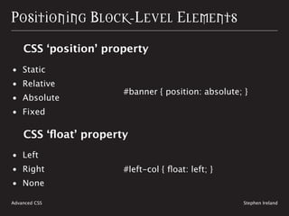 Shaping Up With CSS