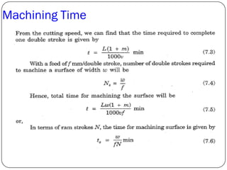 Machining Time
 
