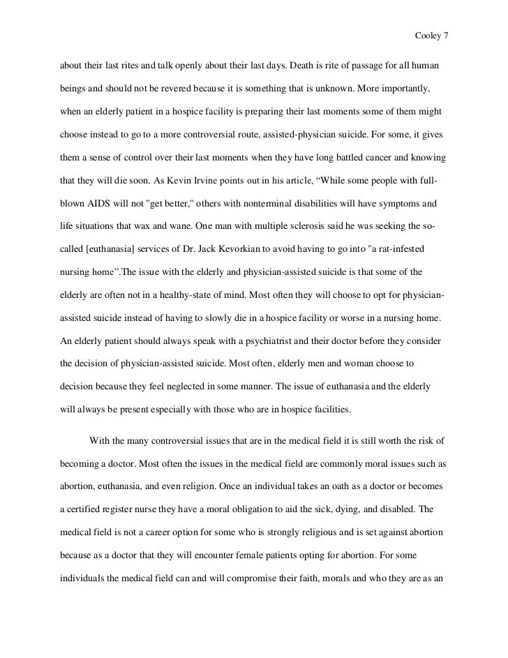 pro assisted suicide essay