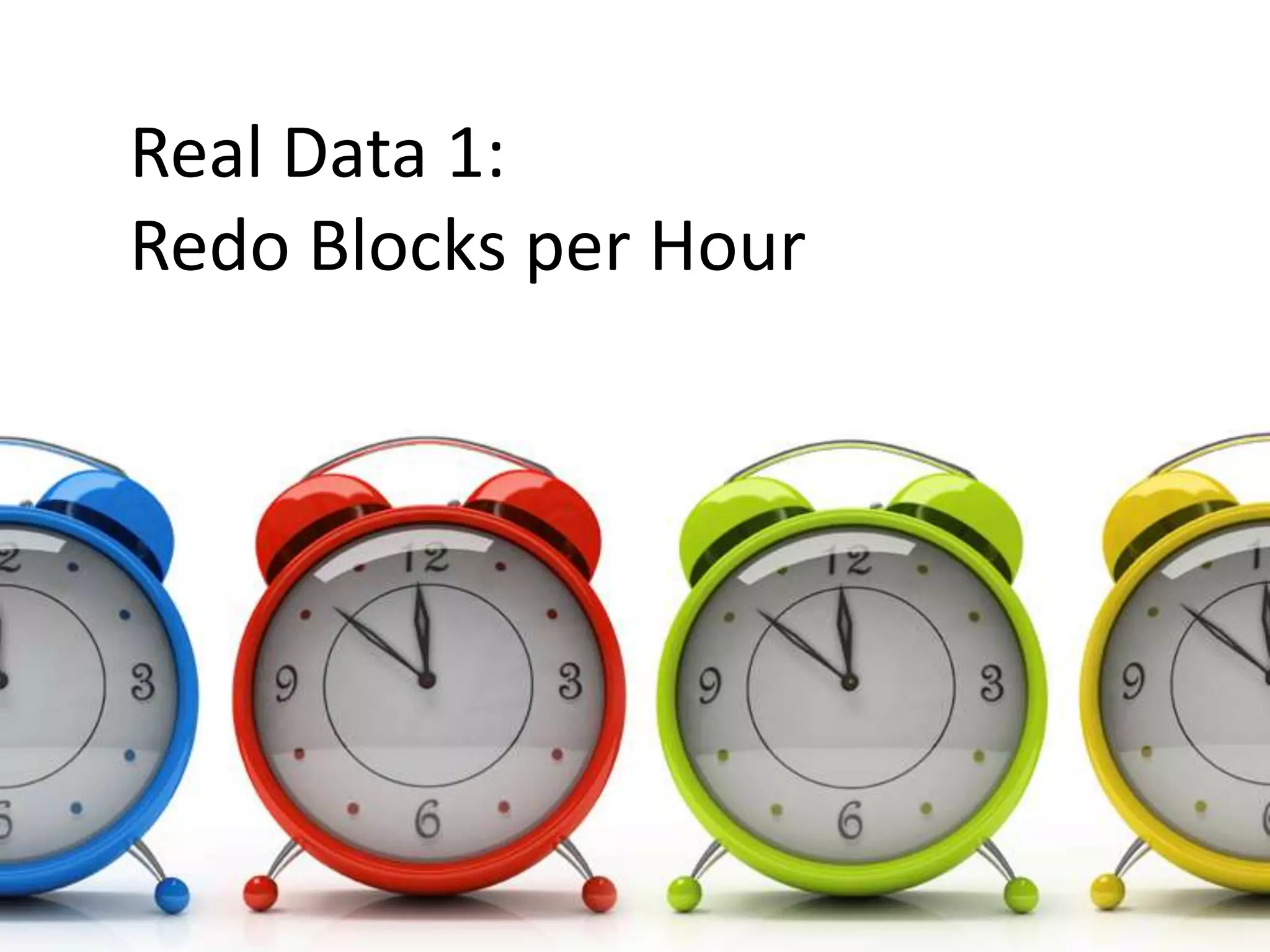 Real Data 1:Redo Blocks per Hour