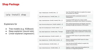 Shapley Tech Talk - SHAP and Shapley Discussion | PPTX