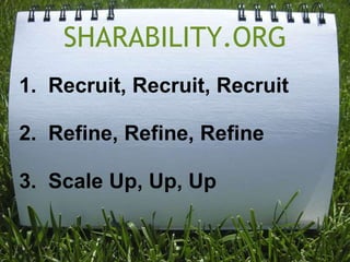 How does one start a sharing service?Create "phone trees" and "master lists" of stuff kept by "administrators"?Set up email listservs for different groups?Create a Facebook application for sharing?Just start tweeting your haves and wants?