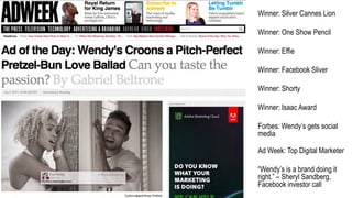 Wendy's social media case study, presented by Brandon Rhoten | PDF