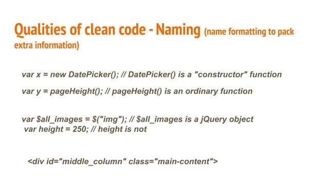Sharable of qualities of clean code | PPT