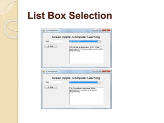 List Box Selection
 