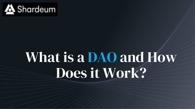 What is a DAO and How
Does it Work?
 