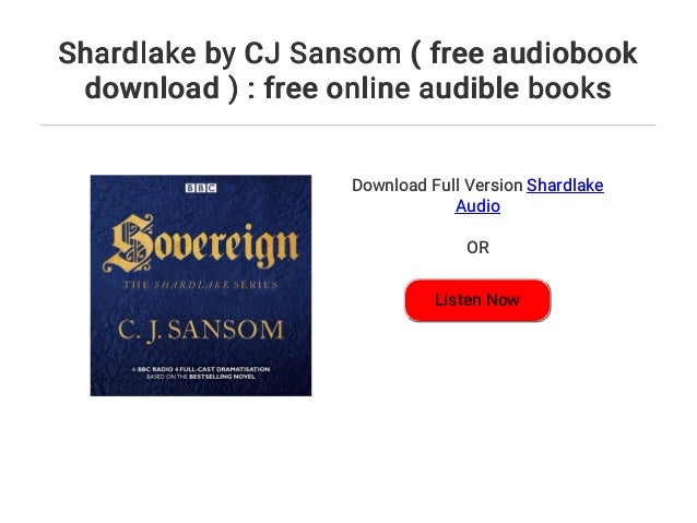 Shardlake By Cj Sansom Free Audiobook Download Free Online Audi