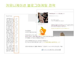 커뮤니케이션 블로그마케팅 전략 