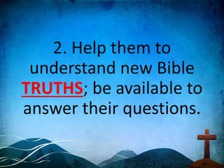 1. Crucial truths:
A.The Bible
B.Baptism and the Lord’s Supper
C.The Life, Death & Resurrection
of Jesus
D.The Church
 