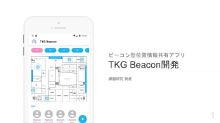 ビーコン型位置情報共有アプリ
TKG Beacon開発
課題研究 発表
1
 