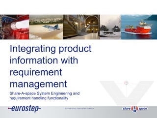 Integrating product information withrequirement management Share-A-space System Engineering and requirement handling functionality 