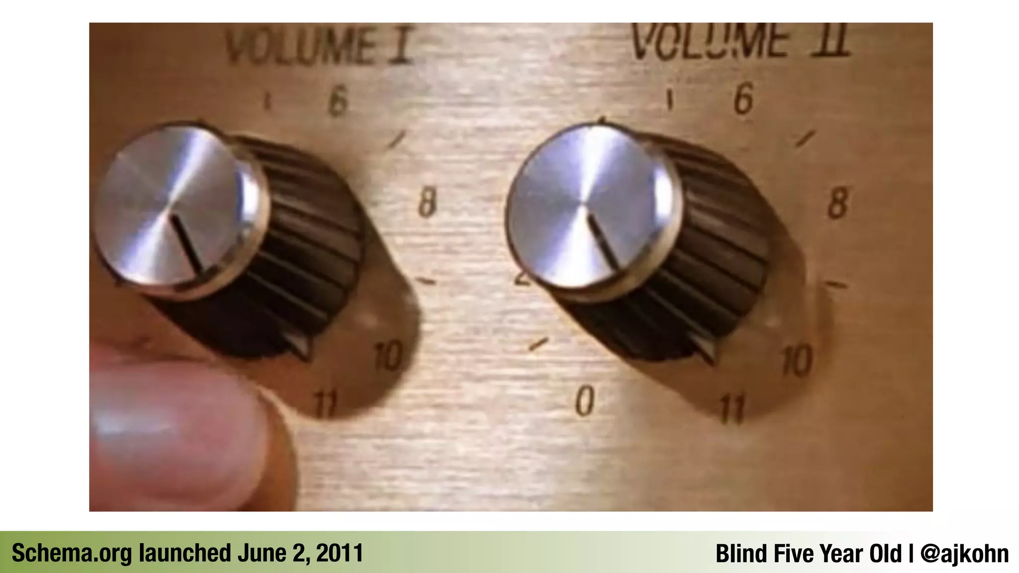 Schema.org launched June 2, 2011Blind Five Year Old | @ajkohn 
 