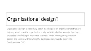 Organisational structure, which is best?
Hybrid??
 