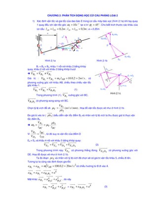 c tách ra bao gôm 2 nhóm loi 2 (2,3; 4,5) như hình 
1.2a.a. ðây là cơ câu loi 2. 
Công th
c câu to cơ câu : 1 = 1 + 0 + 0 
A 
O1 1 
C 
O2 
B 
2 
3 
4 
C 
O2 
Hình 1.2b Hình 1.2bb 
Bac t do cơ câu ñư 