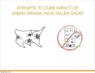ATTEMPTS TO CURB IMPACT OF
URBAN SPRAWL HAVE FALLEN SHORT
Sunday, May 12, 13
 