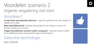 Voordelen? 
Gebruikte technologie 
 