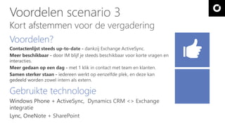 Voordelen? 
Gebruikte technologie 
 