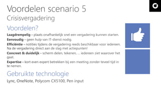 Voordelen? 
Gebruikte technologie 
 