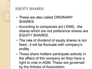 Share capital and types | PPTX