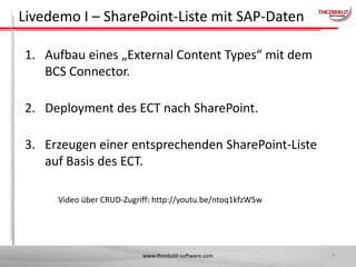 ShareConf 03.07.2014   SAP Integration für Sharepoint