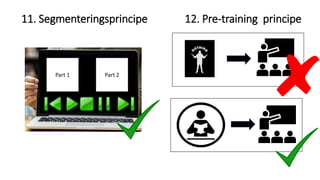 11. Segmenteringsprincipe 12. Pre-training principe
Part 1 Part 2
 