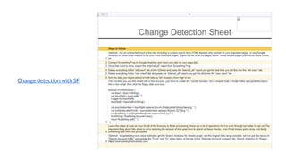 Change detection with SF
 
