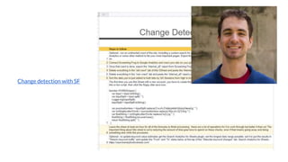Change detection with SF
 