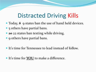 Distracted Driving  Kills 