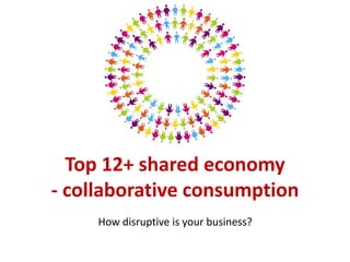 THE
SHARING
ECONOMY
Top 18+ examples of the
new sharing economy
 