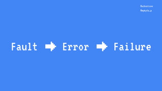 Fault Error Failure
@aiborisov
@mykyta_p
→ →
 