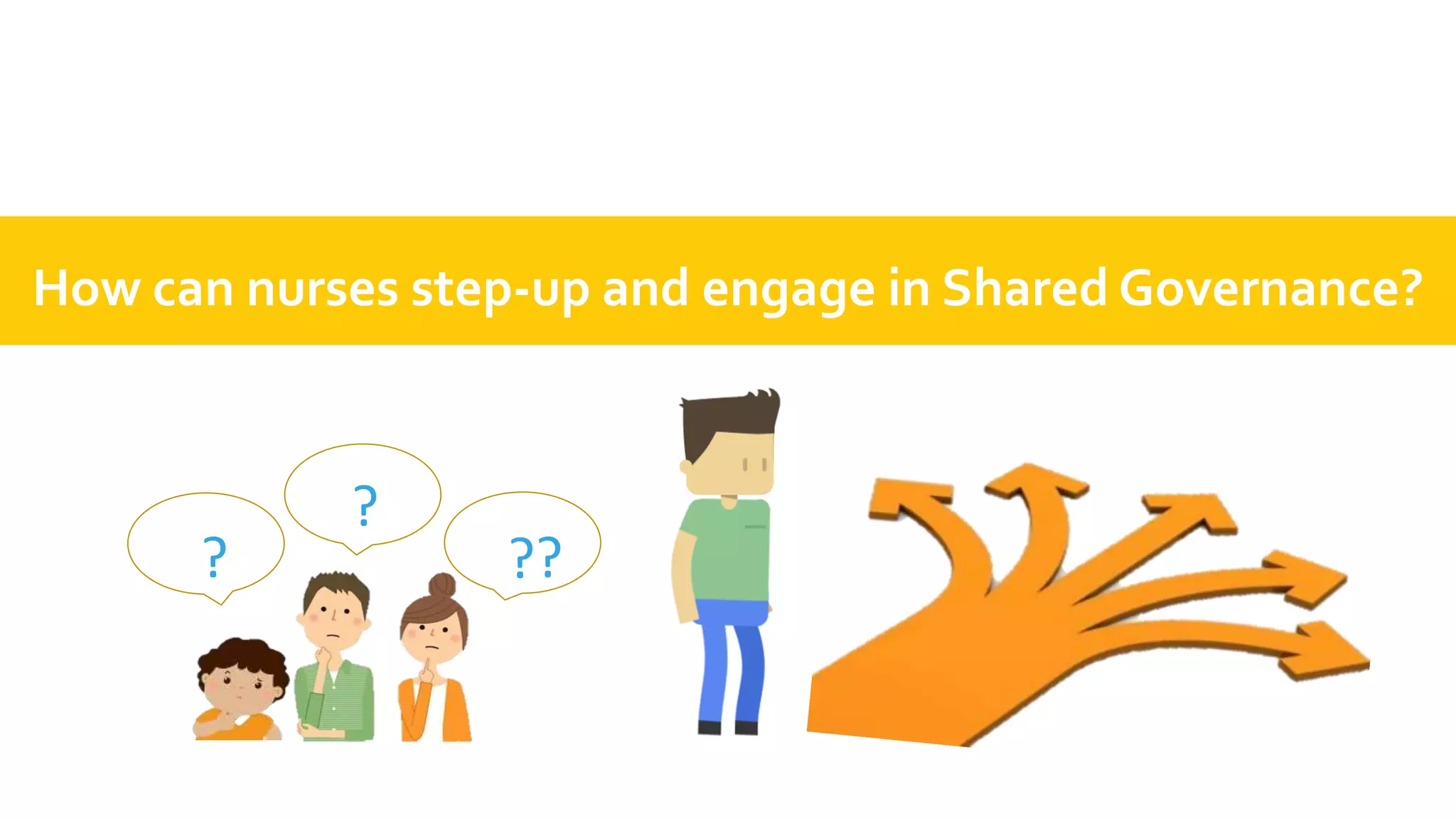 How can nurses step-up and engage in Shared Governance?
?
?? ?
 