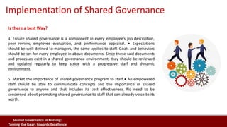 Shared governance in Nursing | PPTX