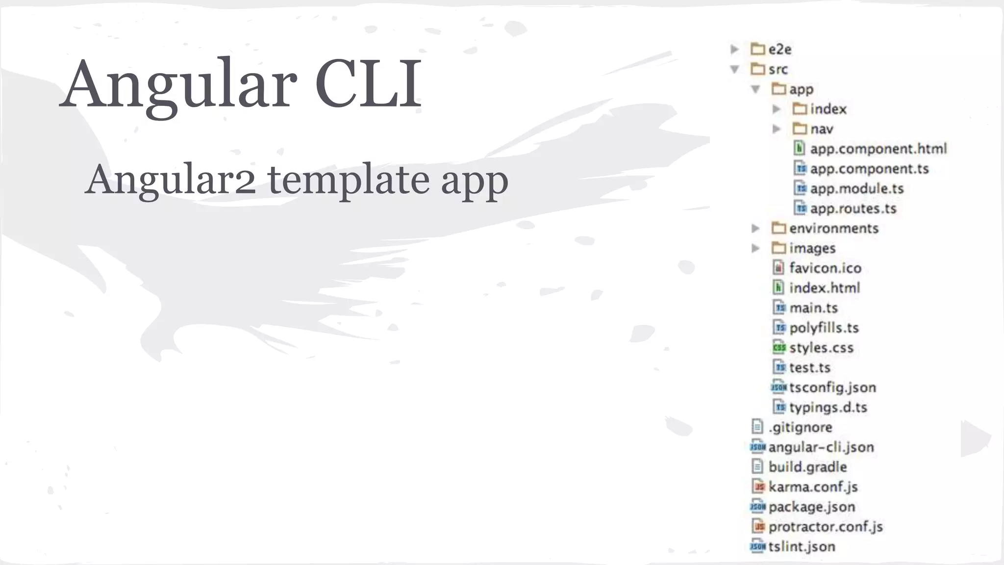 Angular CLI Angular2 template app 