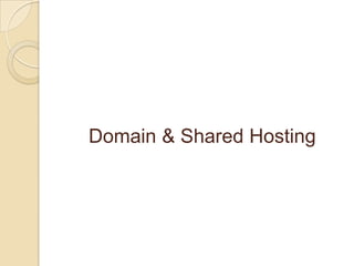 Domain & Shared Hosting
 
