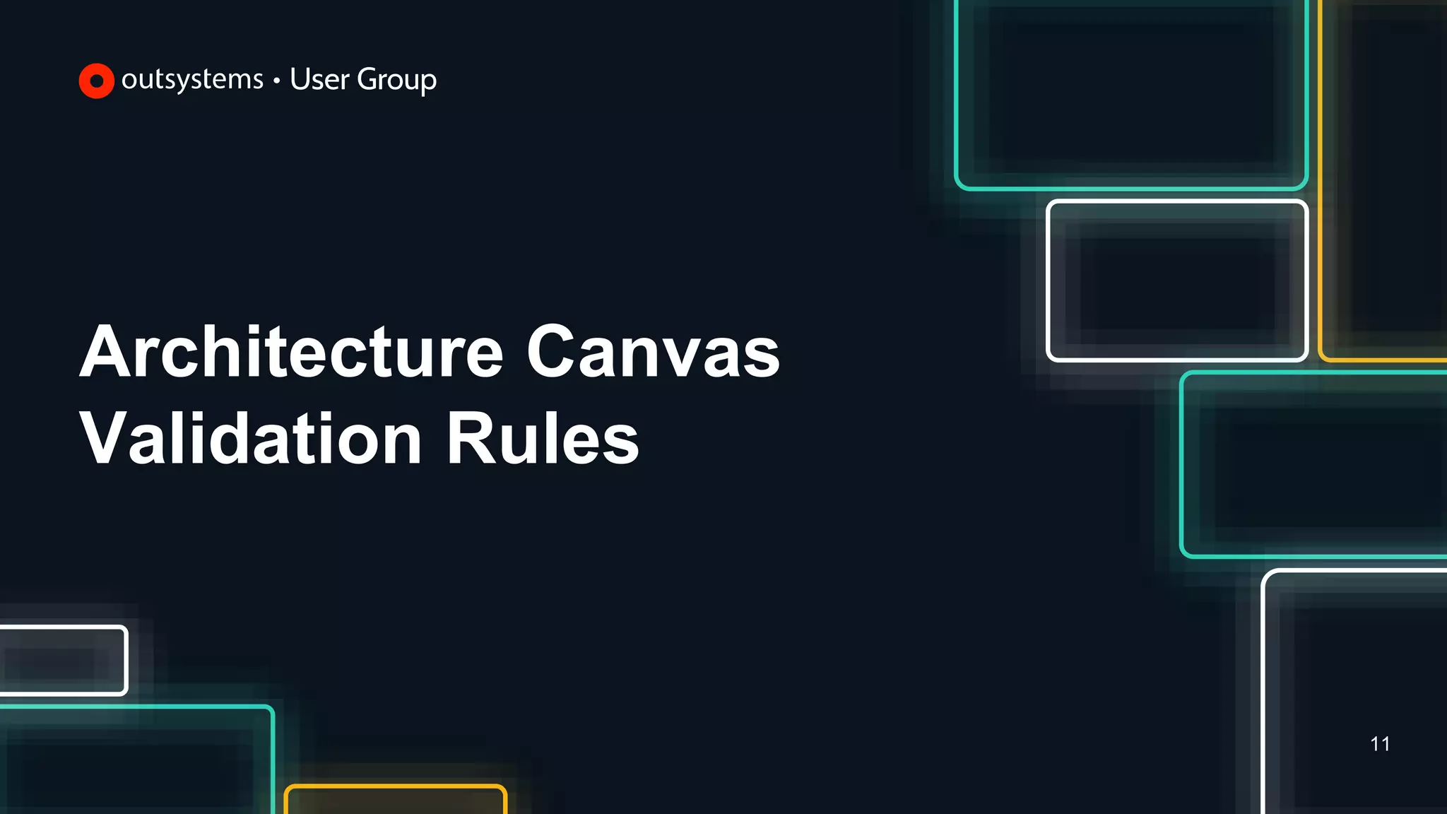 Architecture Canvas
Validation Rules
11
 