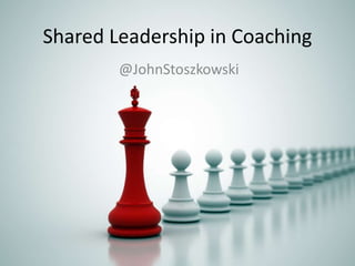Shared Leadership in Sports Coaching
@JohnStoszkowski
 