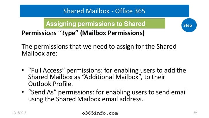 office365 what is a shared mailbox