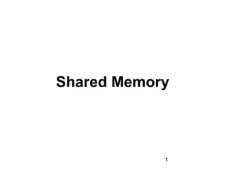 1
Shared Memory
 